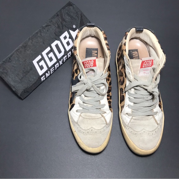 Golden Goose Mid Star Leopard Print Sneakers - Picture 5 of 15